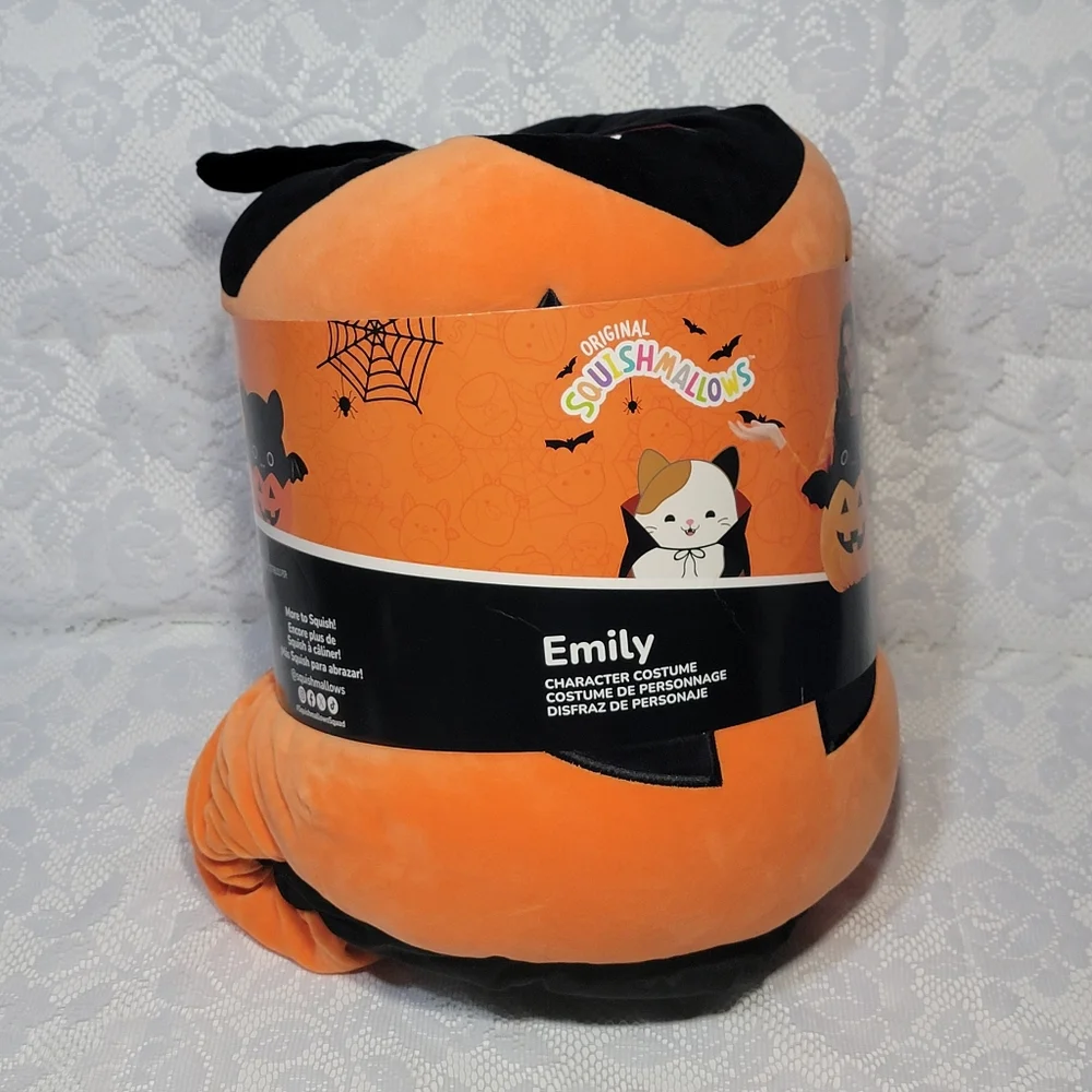 Original Squishmallows Emily Bat Pumpkin Halloween Plush Wearable Costume 6+ OS